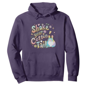 Funny Easter Day Retro Bunny Shake Your Cotton Tail Hoodie TS11 Purple Print Your Wear