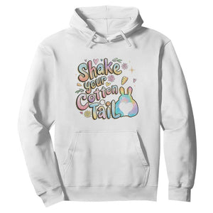 Funny Easter Day Retro Bunny Shake Your Cotton Tail Hoodie TS11 White Print Your Wear