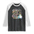 Funny Easter Day Retro Bunny Shake Your Cotton Tail Raglan Shirt TS11 Black White Print Your Wear