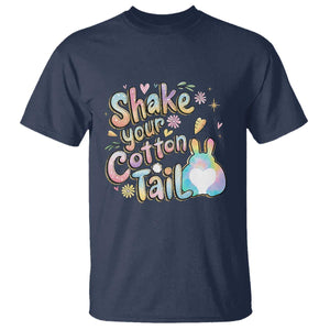 Funny Easter Day Retro Bunny Shake Your Cotton Tail T Shirt TS11 Navy Print Your Wear
