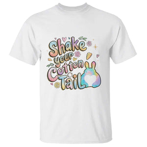 Funny Easter Day Retro Bunny Shake Your Cotton Tail T Shirt TS11 White Print Your Wear