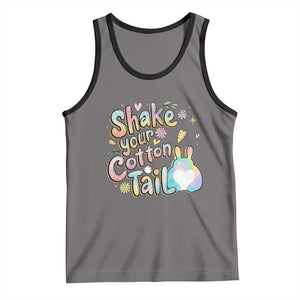 Funny Easter Day Retro Bunny Shake Your Cotton Tail Tank Top TS11 Deep Heather Black Print Your Wear