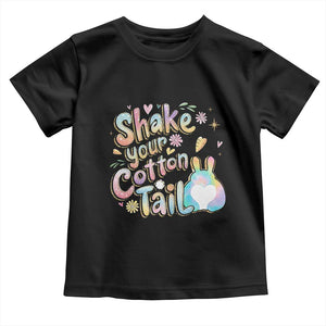 Funny Easter Day Retro Bunny Shake Your Cotton Tail Toddler T Shirt TS11 Black Print Your Wear
