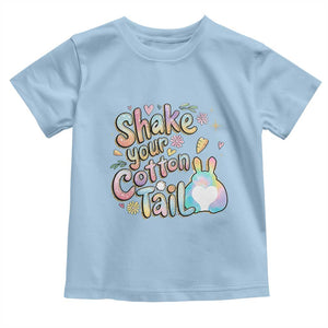 Funny Easter Day Retro Bunny Shake Your Cotton Tail Toddler T Shirt TS11 Light Blue Print Your Wear