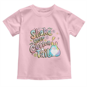 Funny Easter Day Retro Bunny Shake Your Cotton Tail Toddler T Shirt TS11 Light Pink Print Your Wear