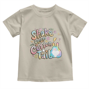 Funny Easter Day Retro Bunny Shake Your Cotton Tail Toddler T Shirt TS11 Sand Print Your Wear