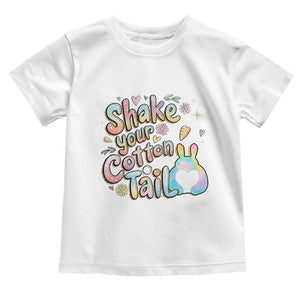 Funny Easter Day Retro Bunny Shake Your Cotton Tail Toddler T Shirt TS11 White Print Your Wear
