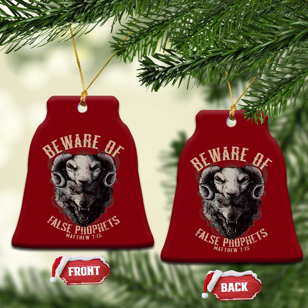 Beware Of False Prophets Ceramic Ornament Christian Sheep Wolf - Print Your Wear