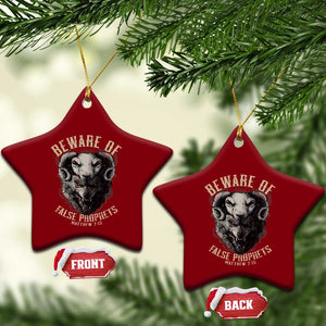 Beware Of False Prophets Ceramic Ornament Christian Sheep Wolf TS11 Print Your Wear