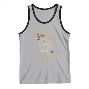 Eastern Orthodox Christian Tank Top Resist Tyranny Obey God Do Not Comply Skull TS11 Athletic Heather Black Print Your Wear