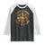 Orthodox Easter Christian Raglan Shirt Christ Is Risen He Is Risen Greek NIKA Cross TS11 Black White Print Your Wear