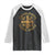 Orthodox Easter Christian Raglan Shirt Christ Is Risen Truly He Is Risen NIKA Cross TS11 Black White Print Your Wear
