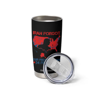 Iran Forgot Our President Has 34 Felonies Tumbler Cup Vintage USA Red Wave Map TS11 Print Your Wear