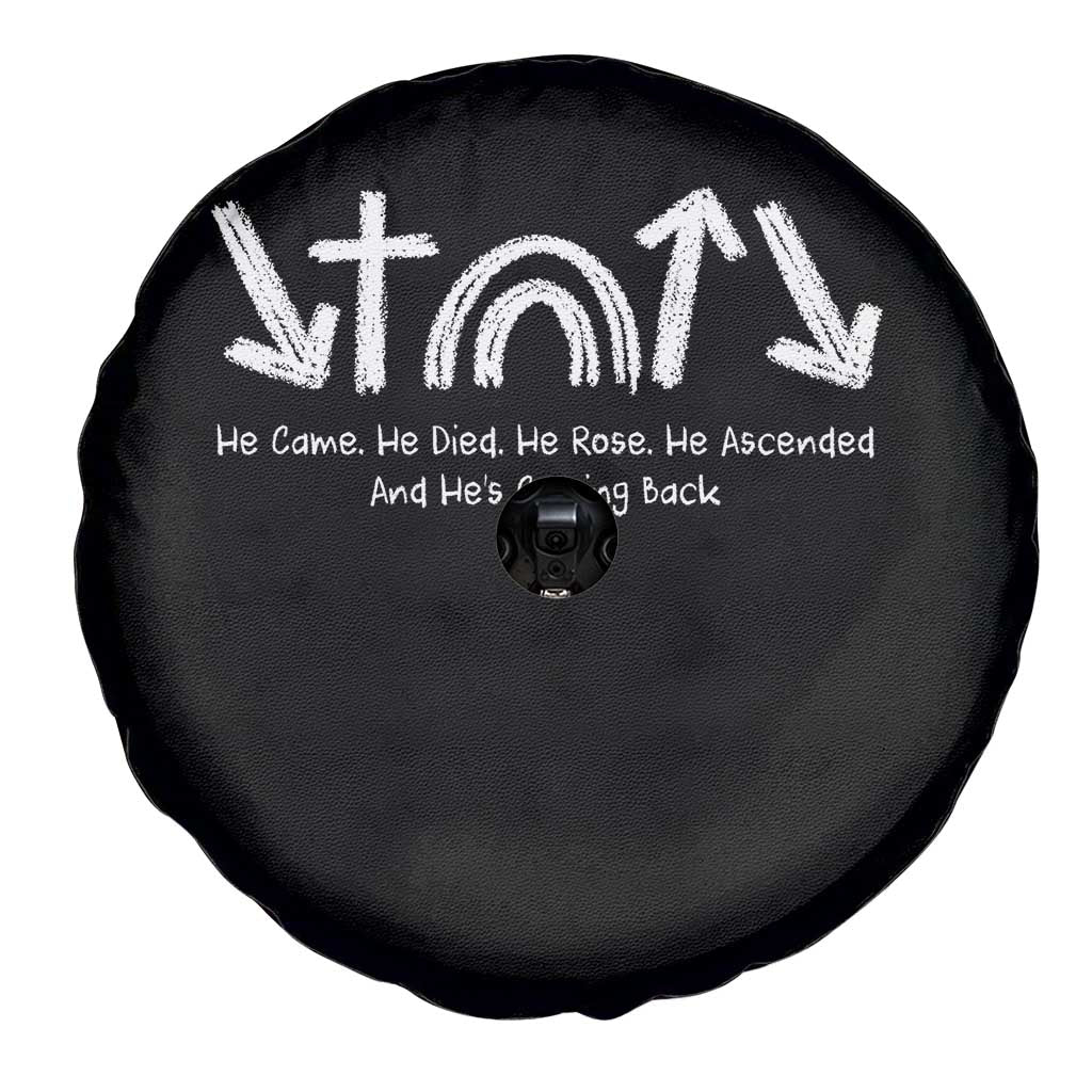 Christian Easter Spare Tire Cover He Came He Died He Rose He Ascended And He Is Coming Back TS11 Print Your Wear