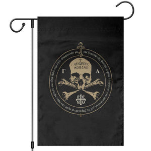 Eastern Orthodox Cross Skull IC XC Nika Jesus Church Garden Flag - TS11 Black Print Your Wear