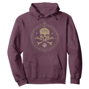 Eastern Orthodox Cross Skull IC XC Nika Jesus Church Hoodie TS11 Maroon Print Your Wear