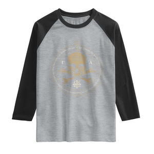 Eastern Orthodox Cross Skull IC XC Nika Jesus Church Raglan Shirt TS11 Heather Gray Black Print Your Wear