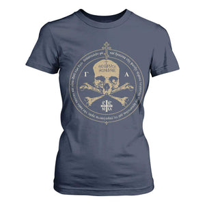 Eastern Orthodox Cross Skull IC XC Nika Jesus Church T Shirt For Women TS11 Navy Print Your Wear