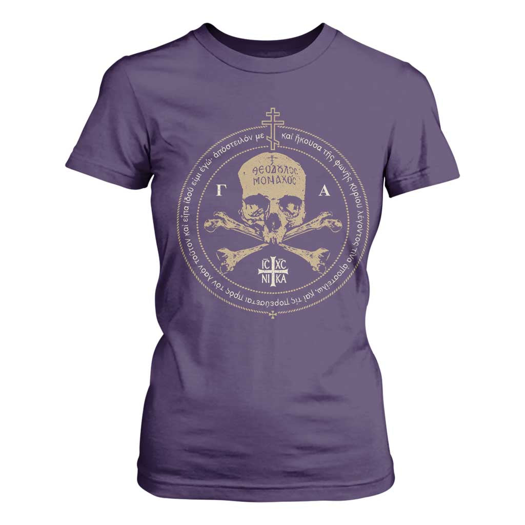 Eastern Orthodox Cross Skull IC XC Nika Jesus Church T Shirt For Women TS11 Purple Print Your Wear