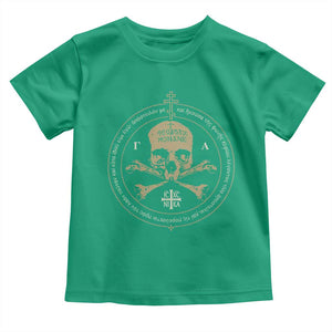 Eastern Orthodox Cross Skull IC XC Nika Jesus Church Toddler T Shirt TS11 Irish Green Print Your Wear