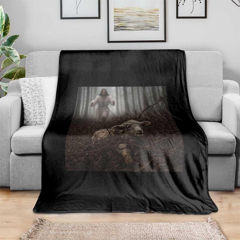 Christian Biblical Parable Of Lost Sheep Scene Throw Blanket Funny Photo TS11 Print Your Wear