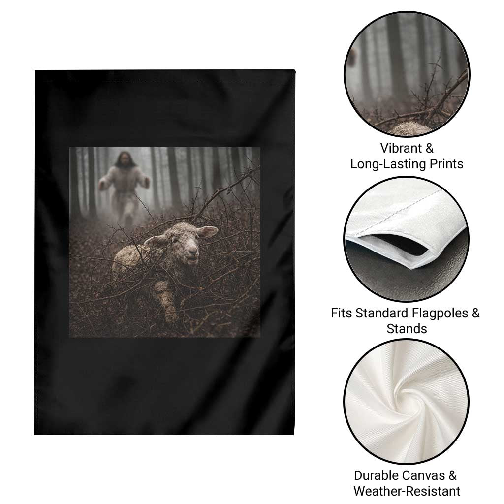 Christian Biblical Parable Of Lost Sheep Scene Garden Flag Funny Photo TS11 Print Your Wear