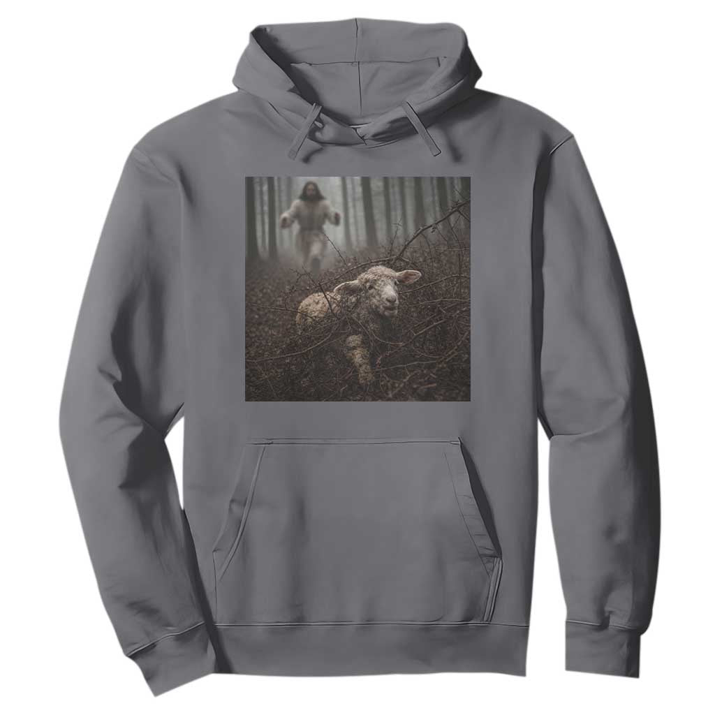 Christian Biblical Parable Of Lost Sheep Scene Hoodie Funny Photo TS11 Charcoal Print Your Wear