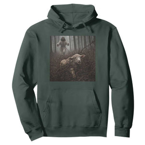 Christian Biblical Parable Of Lost Sheep Scene Hoodie Funny Photo TS11 Dark Forest Green Print Your Wear