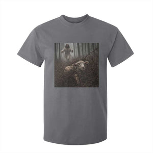 Christian Biblical Parable Of Lost Sheep Scene T Shirt For Kid Funny Photo TS11 Charcoal Print Your Wear