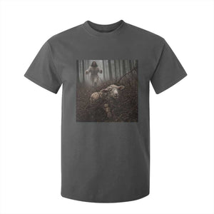 Christian Biblical Parable Of Lost Sheep Scene T Shirt For Kid Funny Photo TS11 Dark Heather Print Your Wear