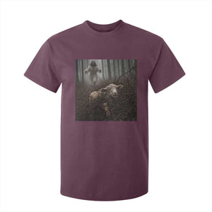 Christian Biblical Parable Of Lost Sheep Scene T Shirt For Kid Funny Photo TS11 Maroon Print Your Wear