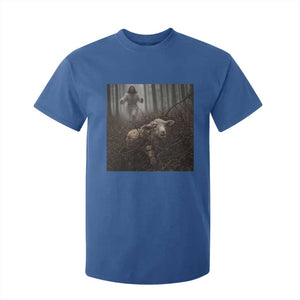 Christian Biblical Parable Of Lost Sheep Scene T Shirt For Kid Funny Photo TS11 Royal Blue Print Your Wear