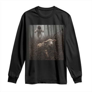 Christian Biblical Parable Of Lost Sheep Scene Long Sleeve Shirt Funny Photo TS11 Black Print Your Wear