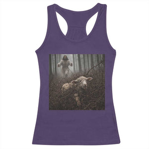 Christian Biblical Parable Of Lost Sheep Scene Racerback Tank Top Funny Photo TS11 Purple Print Your Wear