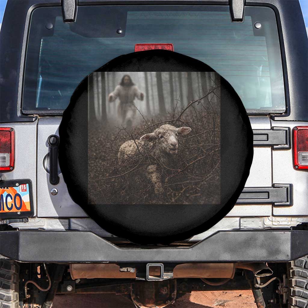Christian Biblical Parable Of Lost Sheep Scene Spare Tire Cover Funny Photo TS11 No hole Black Print Your Wear