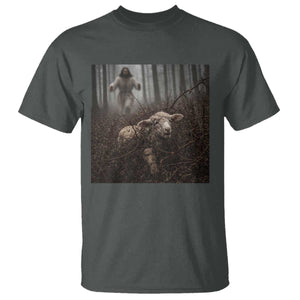 Christian Biblical Parable Of Lost Sheep Scene T Shirt Funny Photo TS11 Dark Heather Print Your Wear