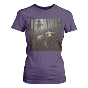 Christian Biblical Parable Of Lost Sheep Scene T Shirt For Women Funny Photo TS11 Purple Print Your Wear