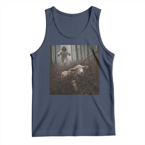 Christian Biblical Parable Of Lost Sheep Scene Tank Top Funny Photo TS11 Navy Print Your Wear