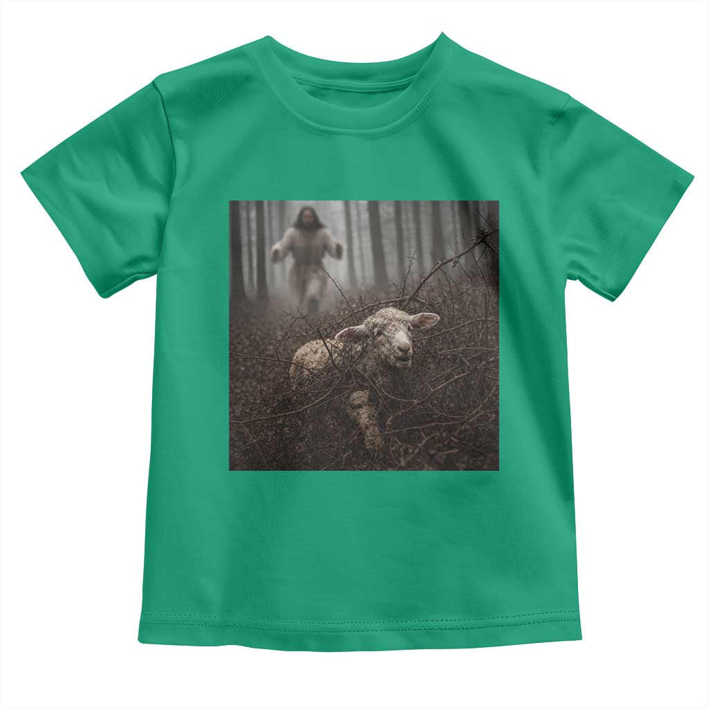 Christian Biblical Parable Of Lost Sheep Scene Toddler T Shirt Funny Photo TS11 Irish Green Print Your Wear