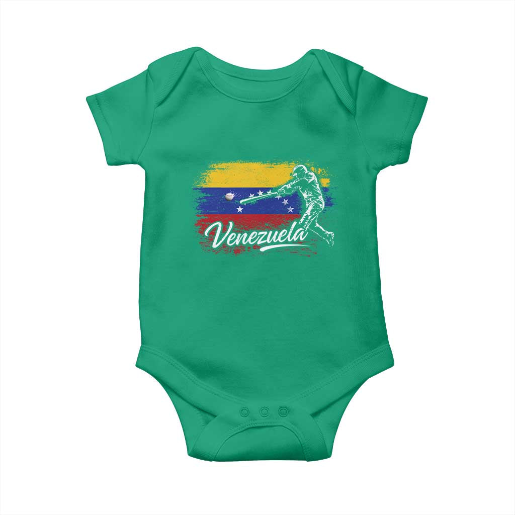 Venezuela Baseball Batter Venezuelan Sport Fan Baby Onesie TS11 Irish Green Print Your Wear