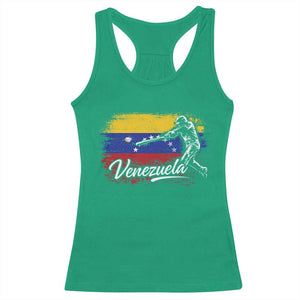 Venezuela Baseball Batter Venezuelan Sport Fan Racerback Tank Top TS11 Irish Green Print Your Wear
