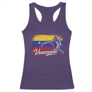 Venezuela Baseball Batter Venezuelan Sport Fan Racerback Tank Top TS11 Purple Print Your Wear
