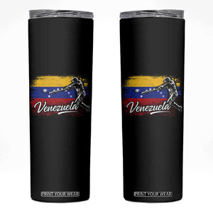 Venezuela Baseball Batter Venezuelan Sport Fan Skinny Tumbler TS11 Black Print Your Wear