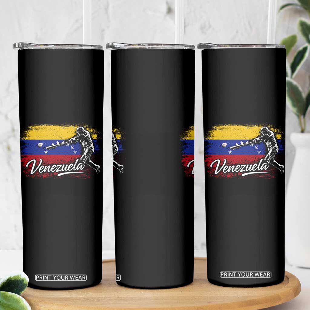 Venezuela Baseball Batter Venezuelan Sport Fan Skinny Tumbler TS11 Print Your Wear