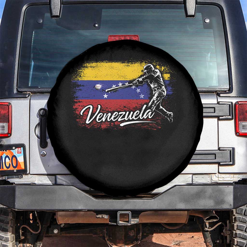 Venezuela Baseball Batter Venezuelan Sport Fan Spare Tire Cover TS11 No hole Black Print Your Wear