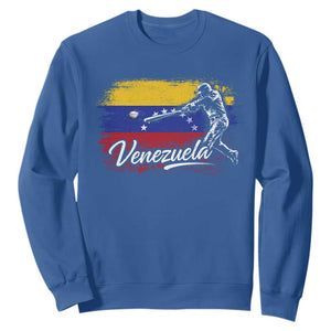 Venezuela Baseball Batter Venezuelan Sport Fan Sweatshirt TS11 Royal Blue Print Your Wear