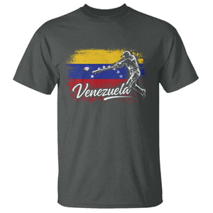 Venezuela Baseball Batter Venezuelan Sport Fan T Shirt TS11 Dark Heather Print Your Wear