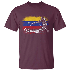 Venezuela Baseball Batter Venezuelan Sport Fan T Shirt TS11 Maroon Print Your Wear