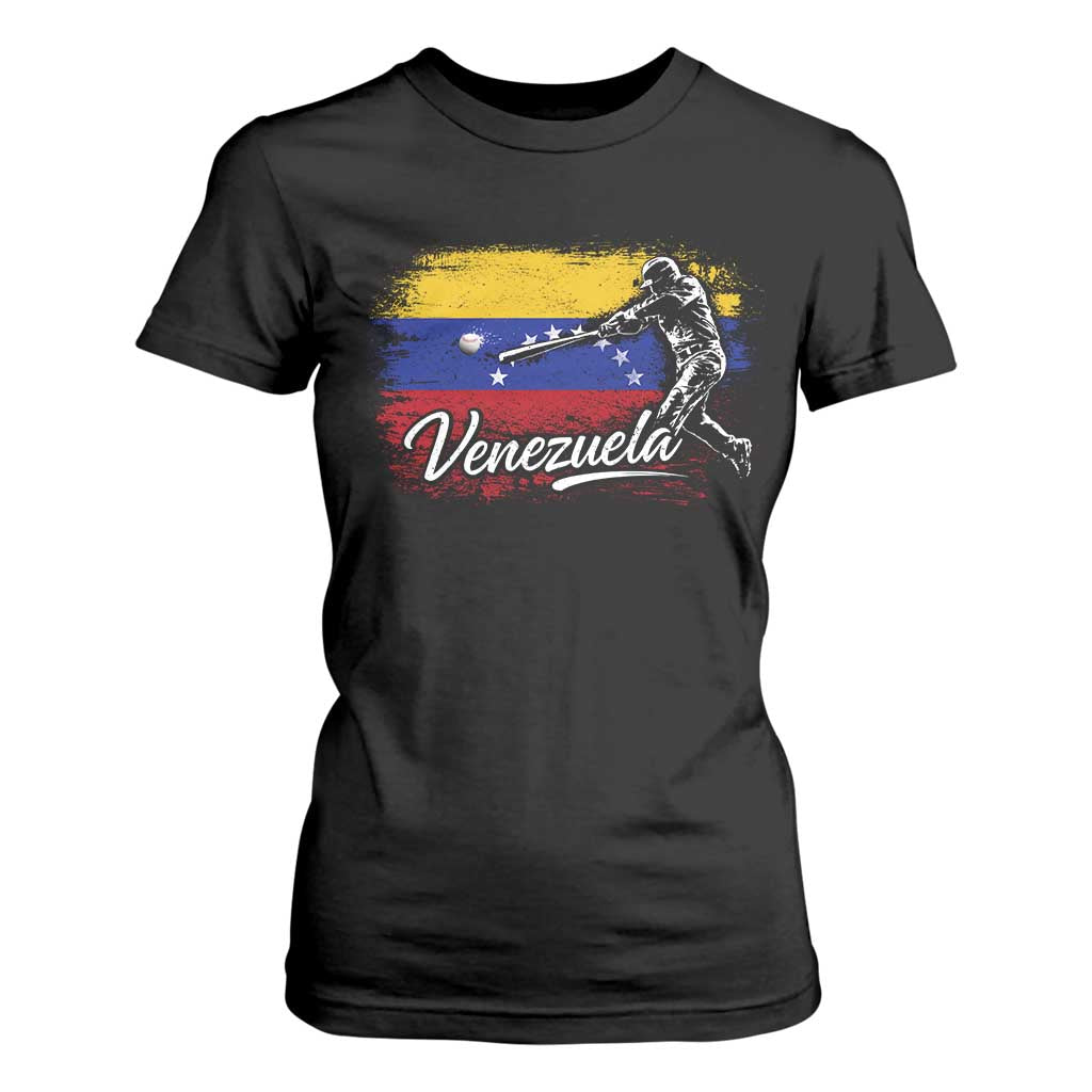 Venezuela Baseball Batter Venezuelan Sport Fan T Shirt For Women TS11 Black Print Your Wear