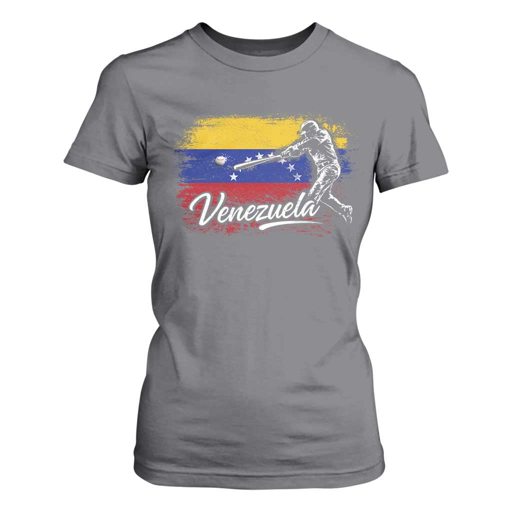 Venezuela Baseball Batter Venezuelan Sport Fan T Shirt For Women TS11 Charcoal Print Your Wear